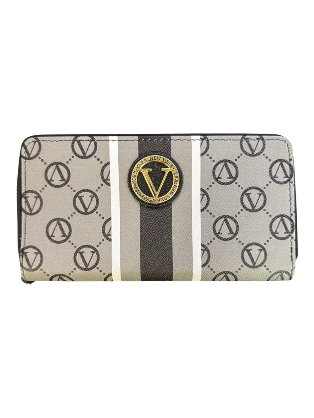 Vera New York Signature Zip Around Wallet Black NWT Zip Around Clutch